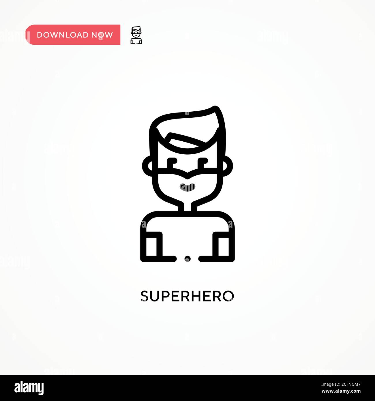 Superhero vector icon. Modern, simple flat vector illustration for web site or mobile app Stock Vector