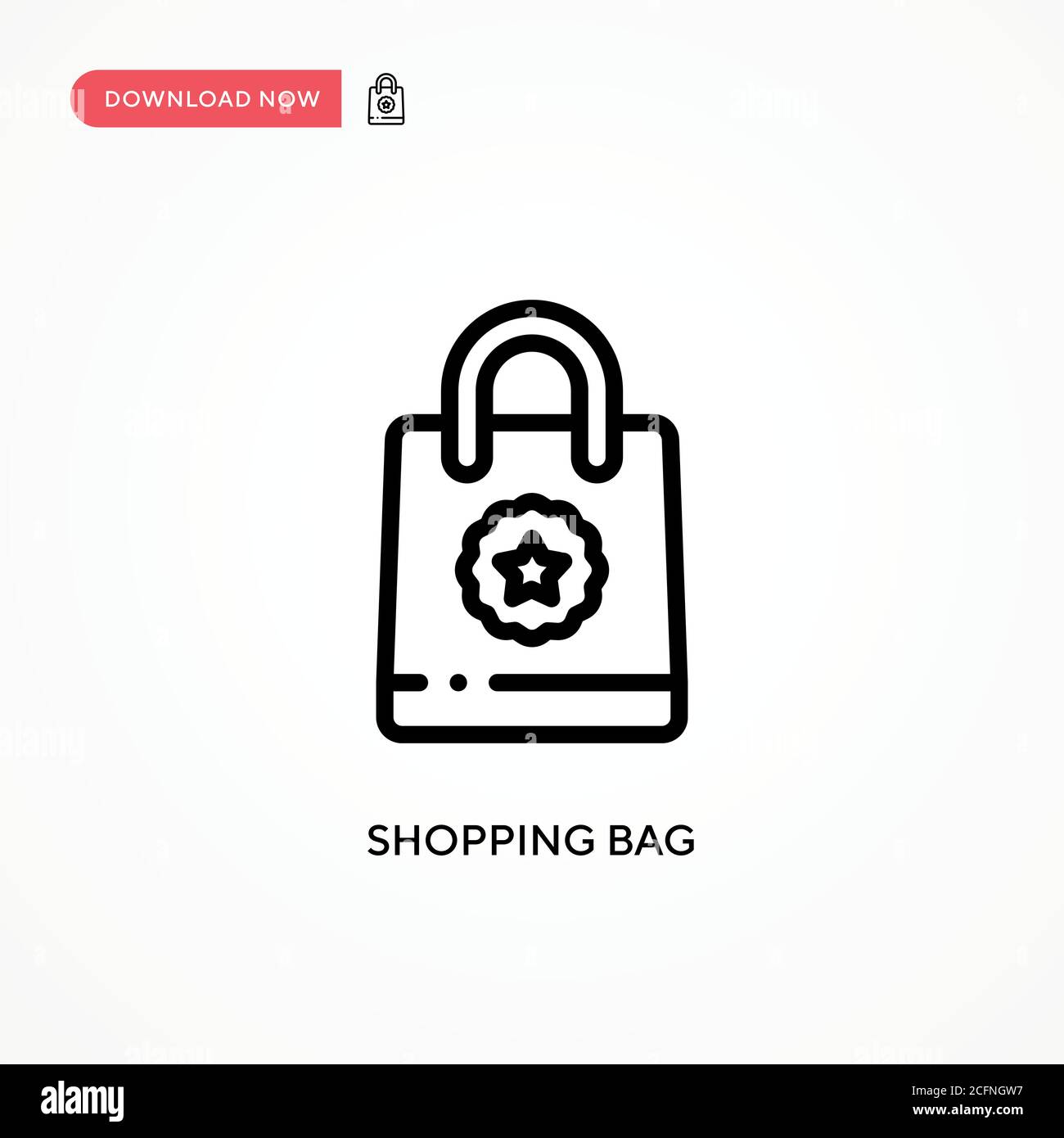 Shopping bag vector icon. Modern, simple flat vector illustration for ...