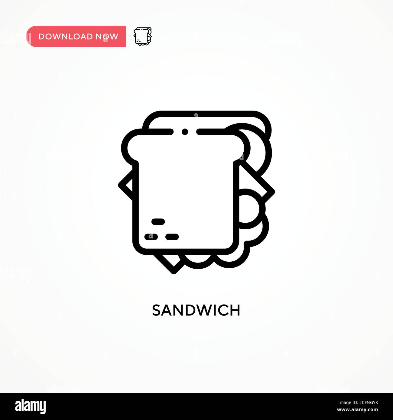 Sandwich vector icon. Modern, simple flat vector illustration for web site or mobile app Stock Vector