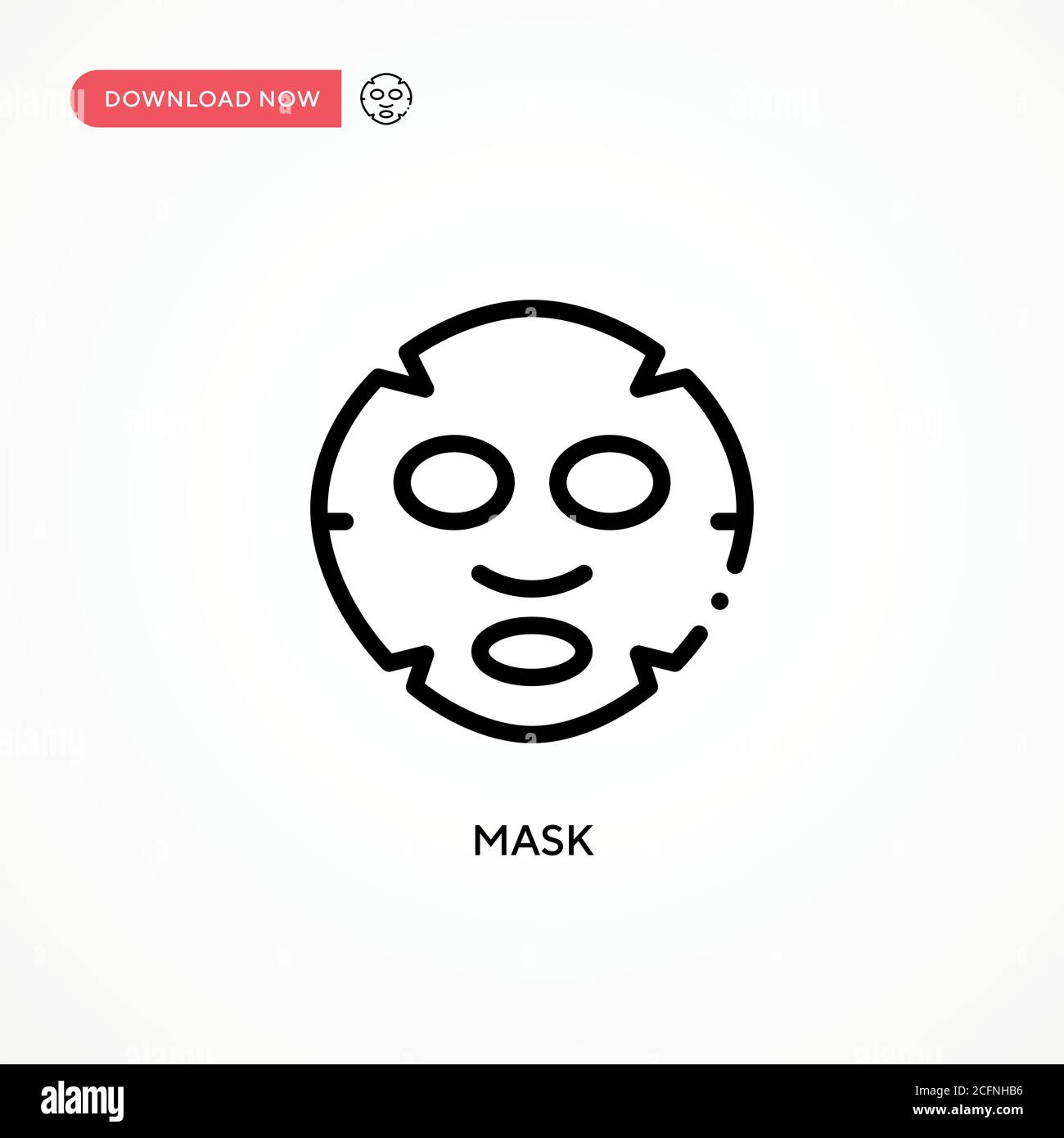 Mask vector icon. Modern, simple flat vector illustration for web site ...