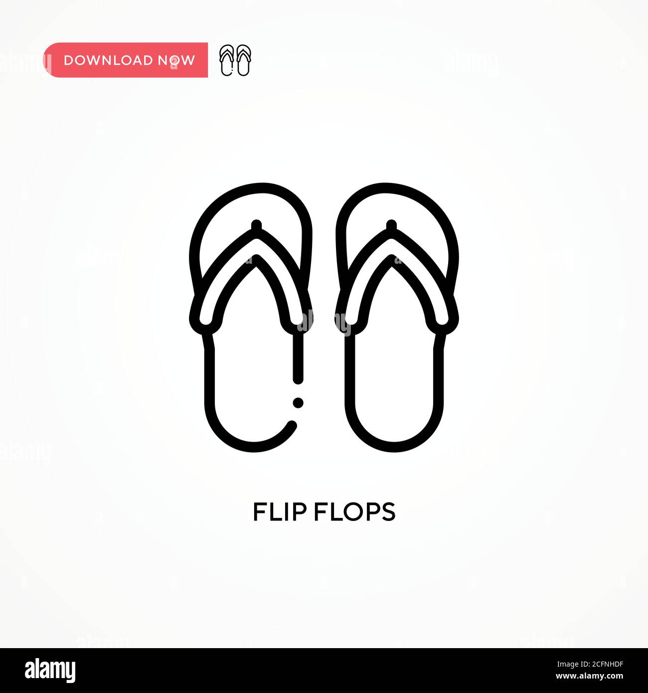 Flip flops vector icon. Modern, simple flat vector illustration for web ...