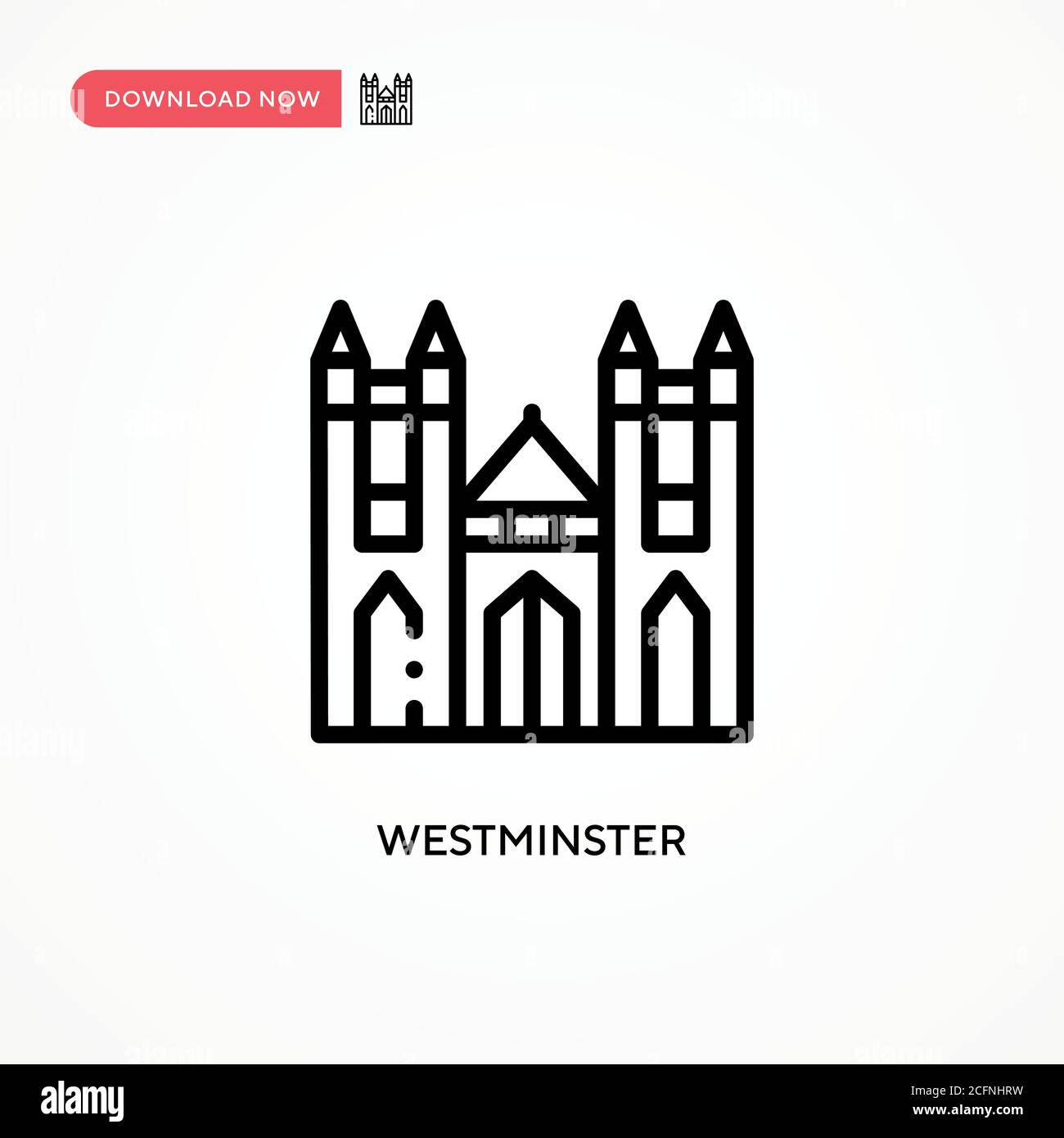 Westminster vector icon. Modern, simple flat vector illustration for web site or mobile app Stock Vector