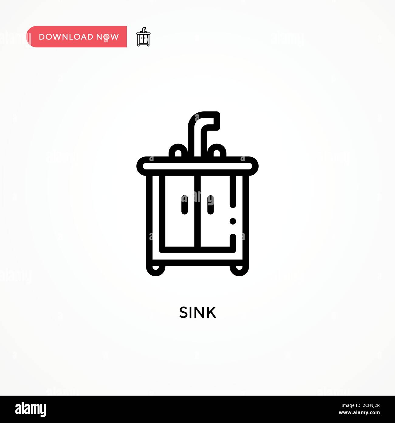 Sink vector icon. Modern, simple flat vector illustration for web site ...