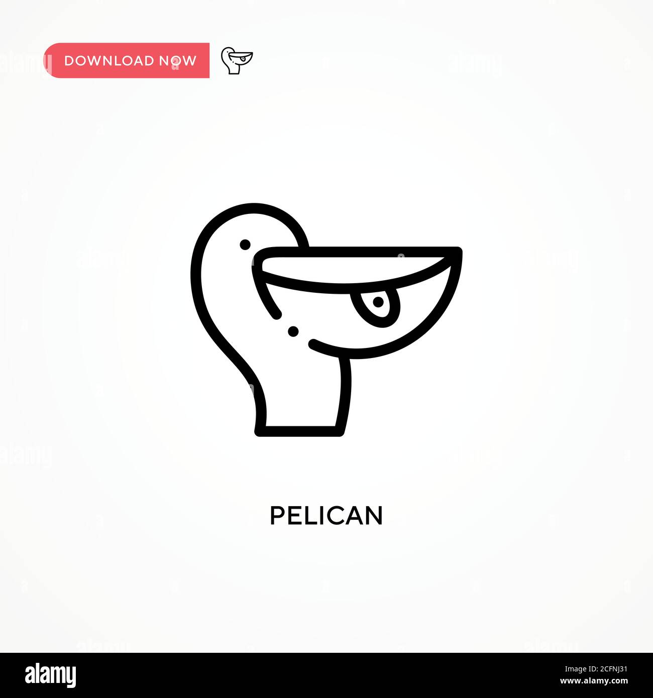 Pelican vector icon. Modern, simple flat vector illustration for web site or mobile app Stock Vector