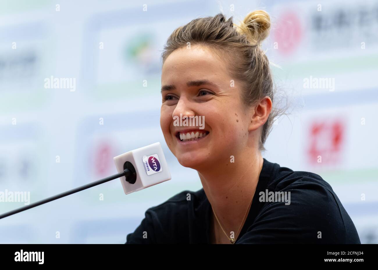 Elina Svitolina of the Ukraine during the All Access Hour at the 2019