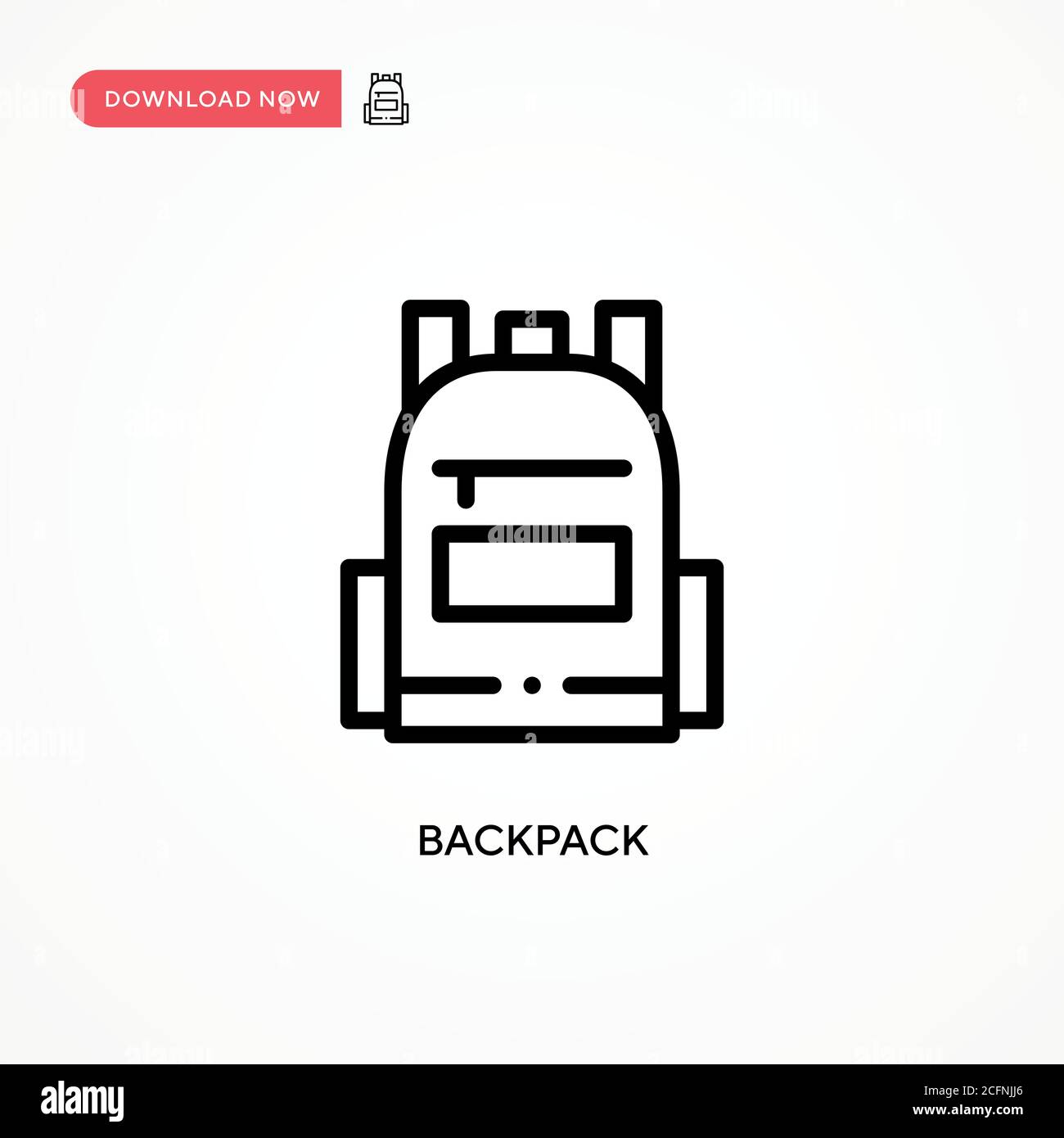 Backpack vector icon. Modern, simple flat vector illustration for web ...