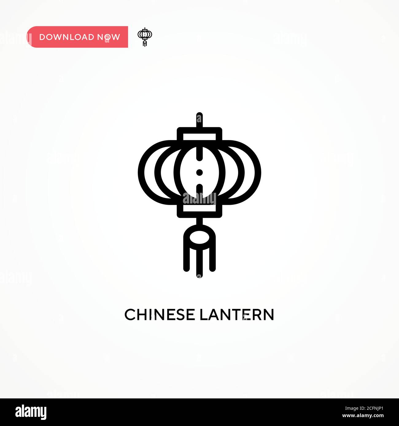 Chinese lantern vector icon. Modern, simple flat vector illustration for web site or mobile app Stock Vector