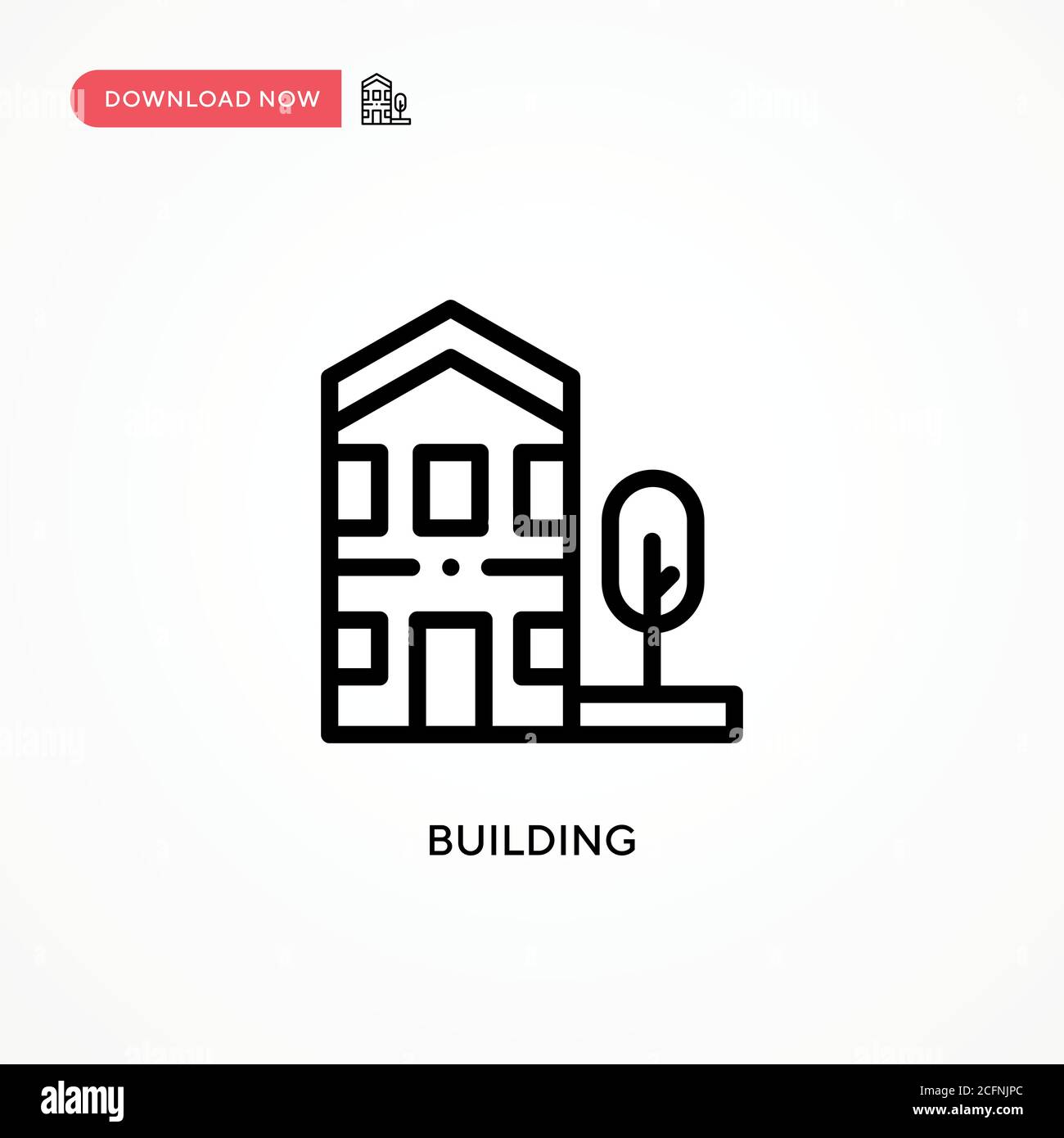 Building vector icon. Modern, simple flat vector illustration for web ...