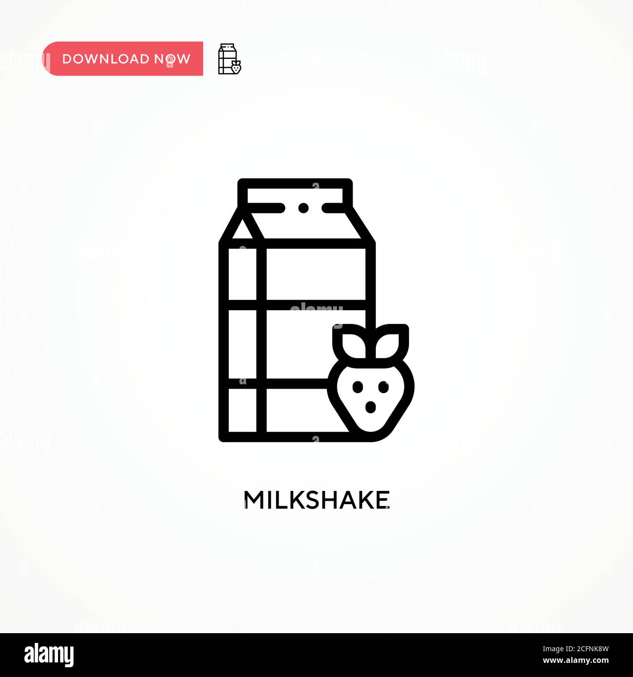 Milkshake vector icon. Modern, simple flat vector illustration for web ...
