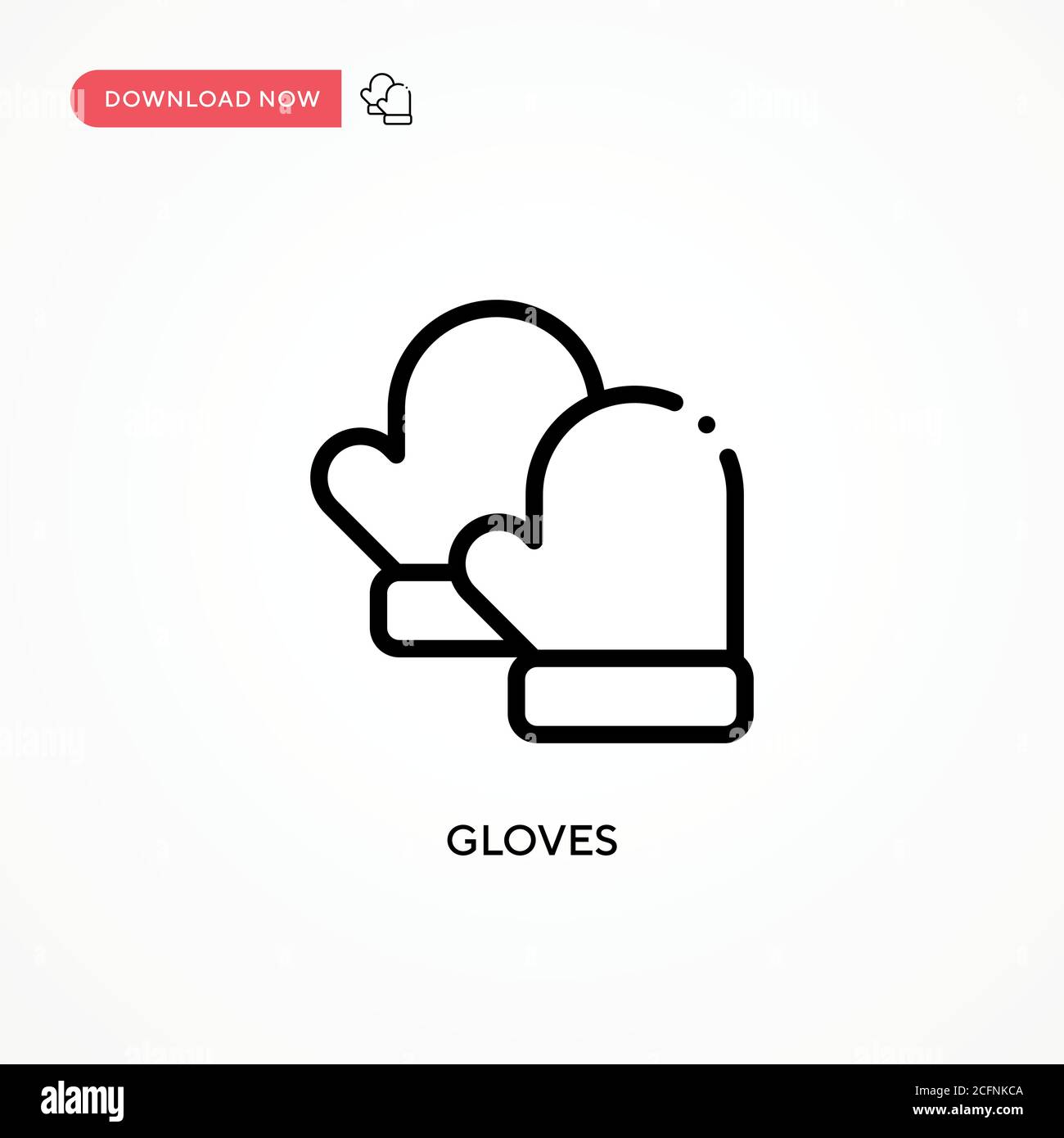 Gloves vector icon. Modern, simple flat vector illustration for web ...