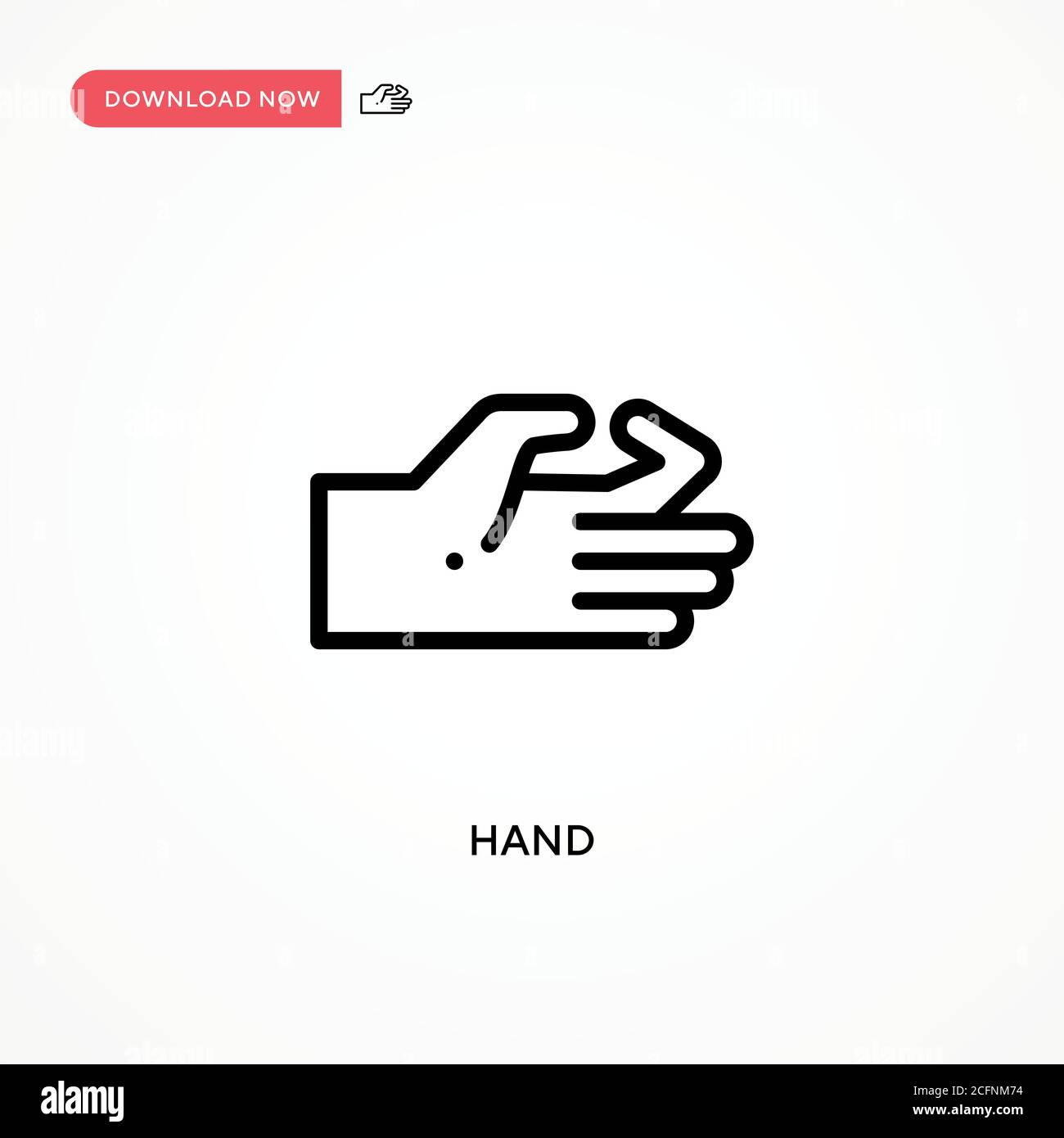 Hand vector icon. Modern, simple flat vector illustration for web site ...