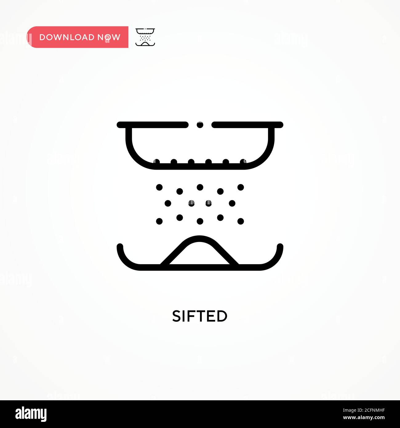 Sifted vector icon. Modern, simple flat vector illustration for web site or mobile app Stock Vector