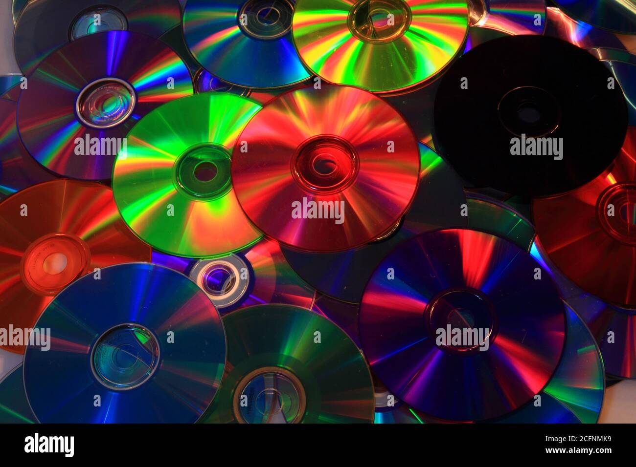 CD and DVD data as nice color  background Stock Photo