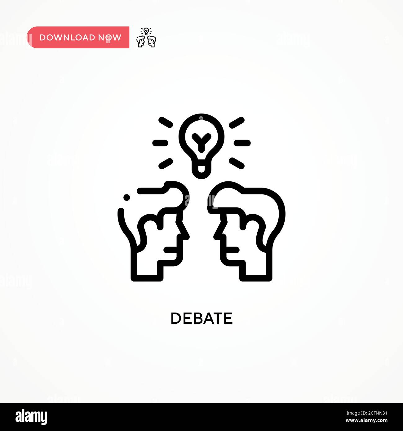 Debate vector icon. Modern, simple flat vector illustration for web