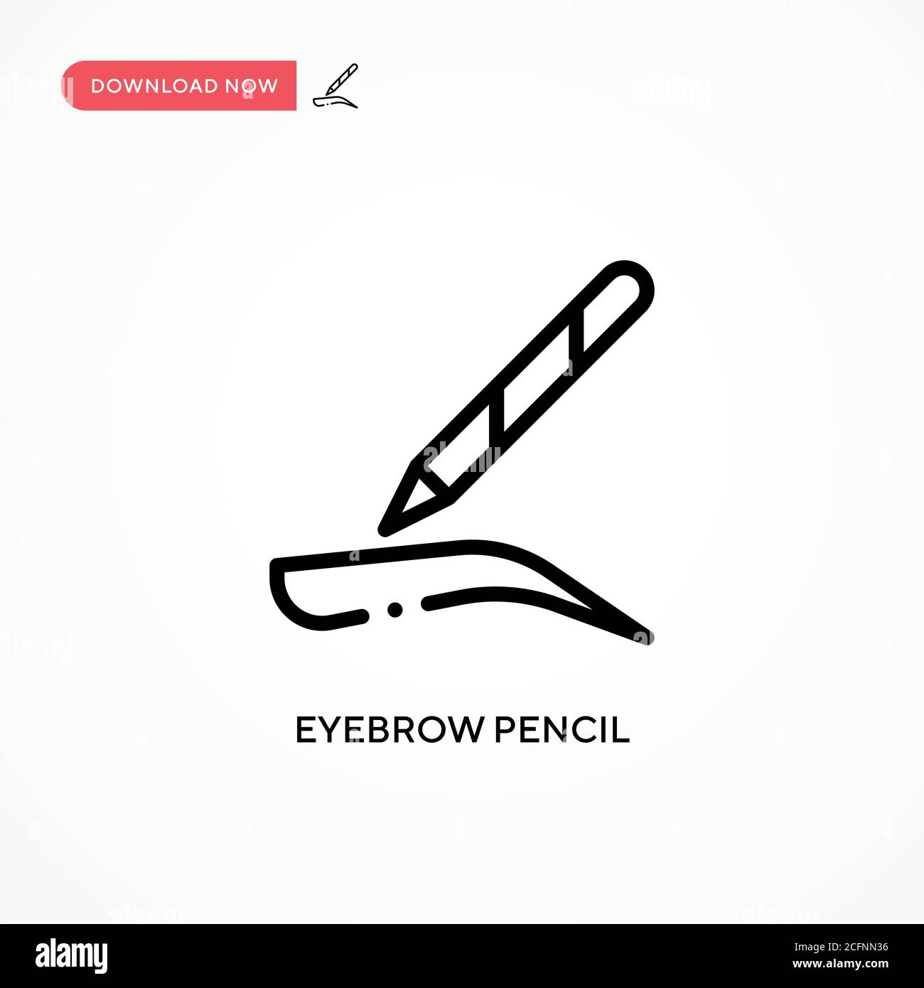 Eyebrow pencil vector icon. Modern, simple flat vector illustration for ...