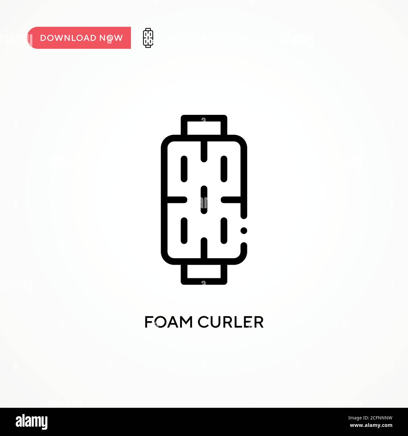 Foam curler vector icon. Modern, simple flat vector illustration for ...
