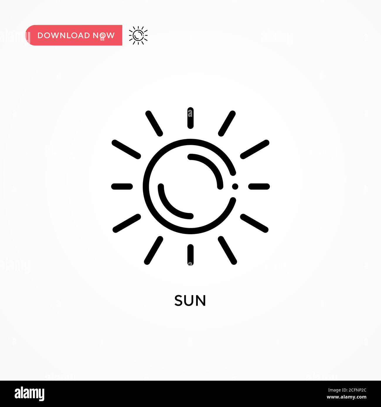 Sun vector icon. Modern, simple flat vector illustration for web site ...