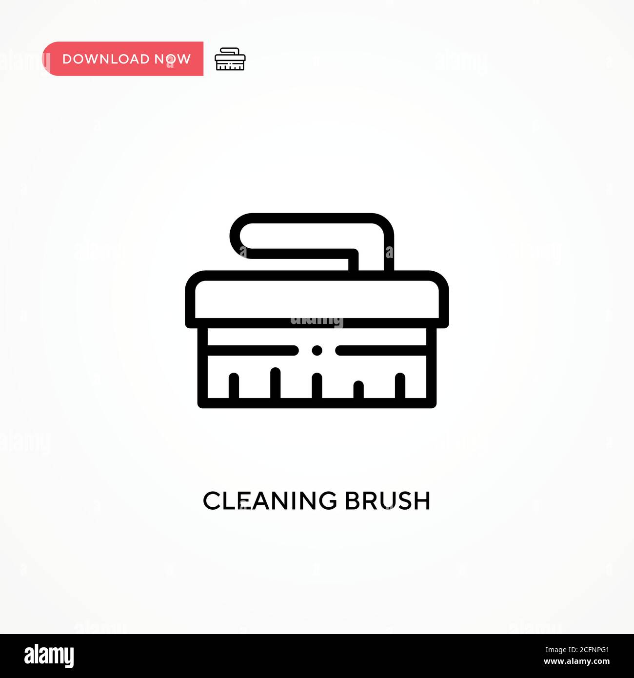 Cleaning brush vector icon. Modern, simple flat vector illustration for web site or mobile app Stock Vector