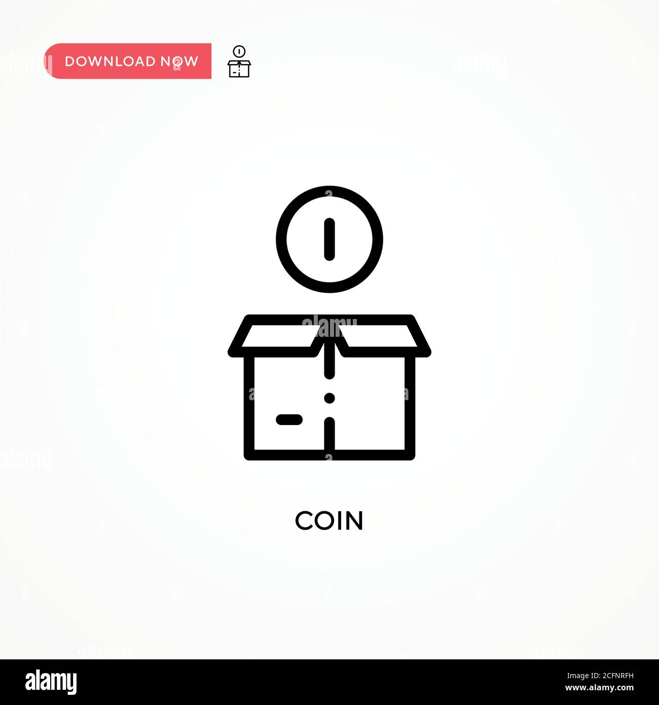 Coin vector icon. Modern, simple flat vector illustration for web site ...