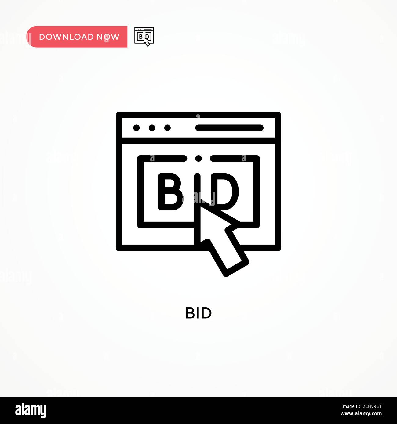 Bid vector icon. Modern, simple flat vector illustration for web site ...