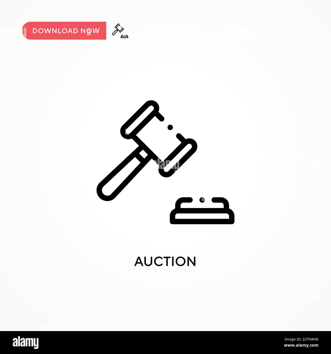 Auction vector icon. Modern, simple flat vector illustration for web ...