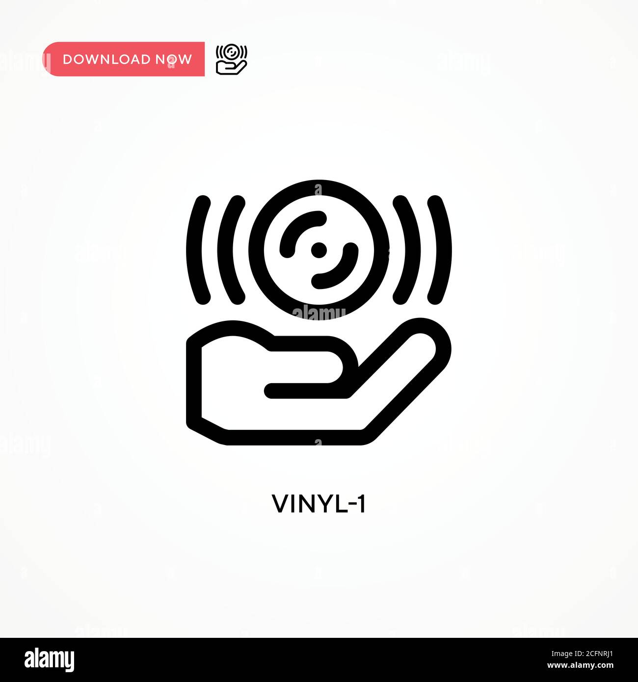 Vinyl-1 vector icon. Modern, simple flat vector illustration for web site or mobile app Stock Vector