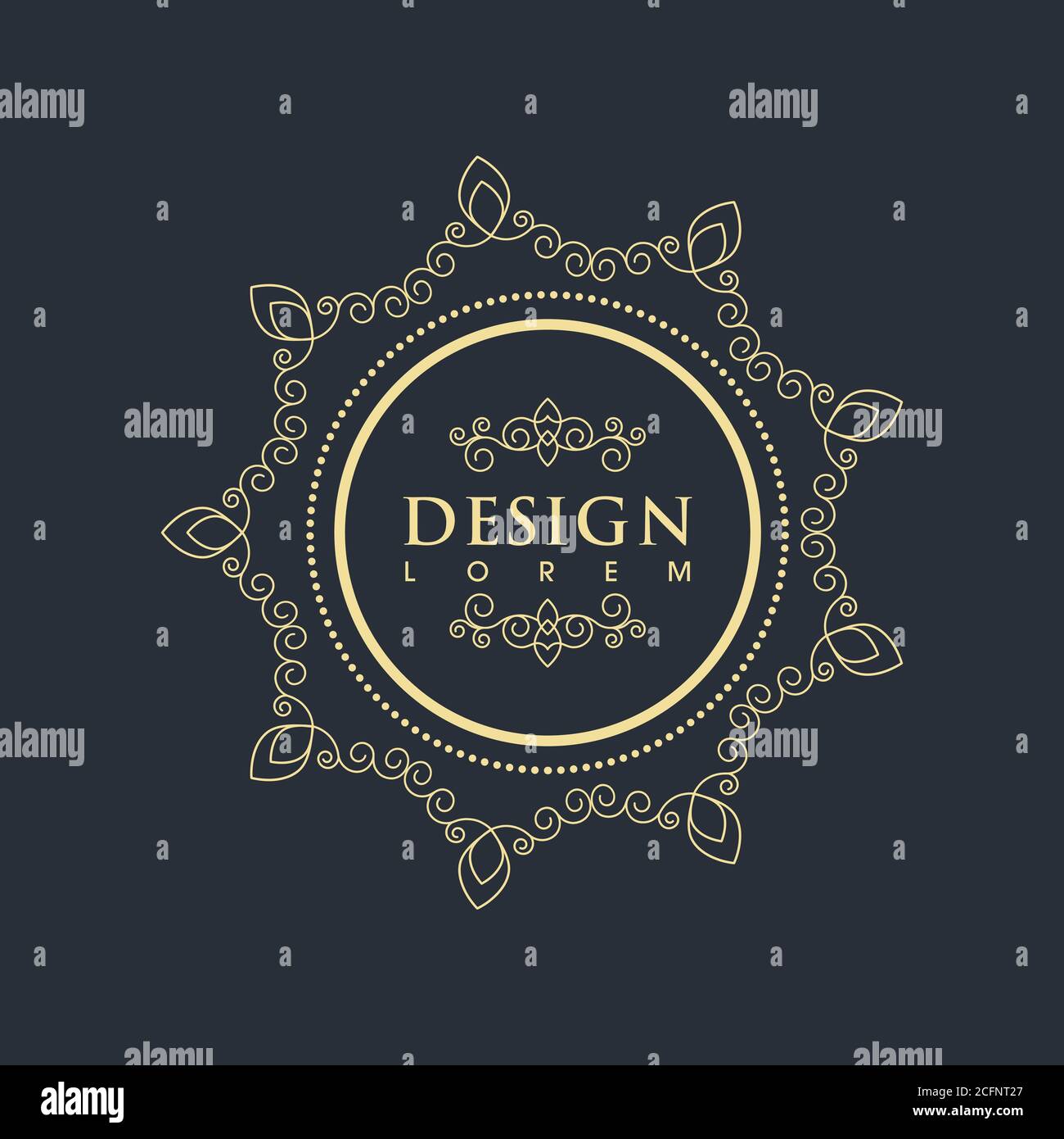 Vintage border line Template vector illustration design Stock Vector ...