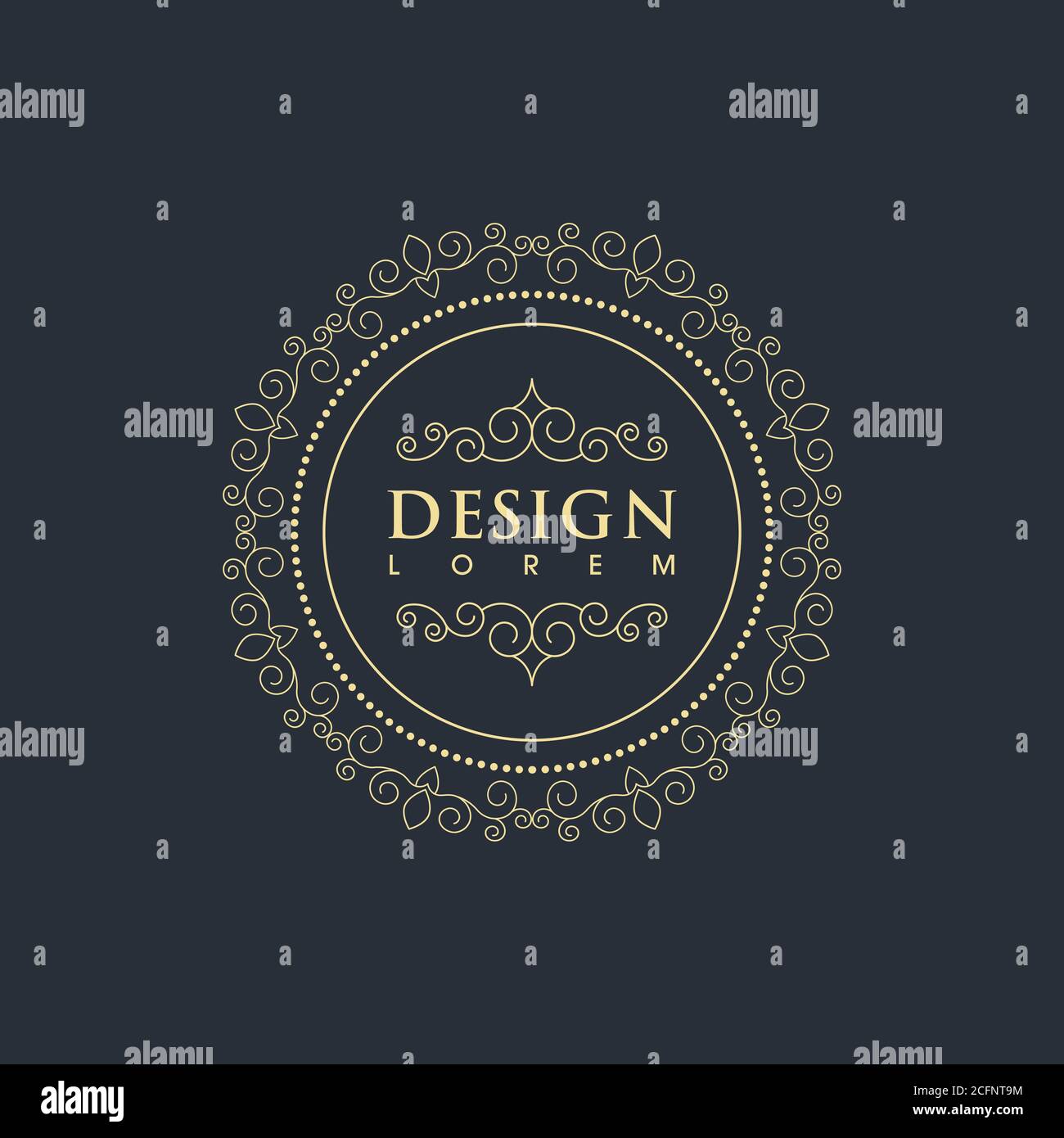 Vintage border line Template vector illustration design Stock Vector ...