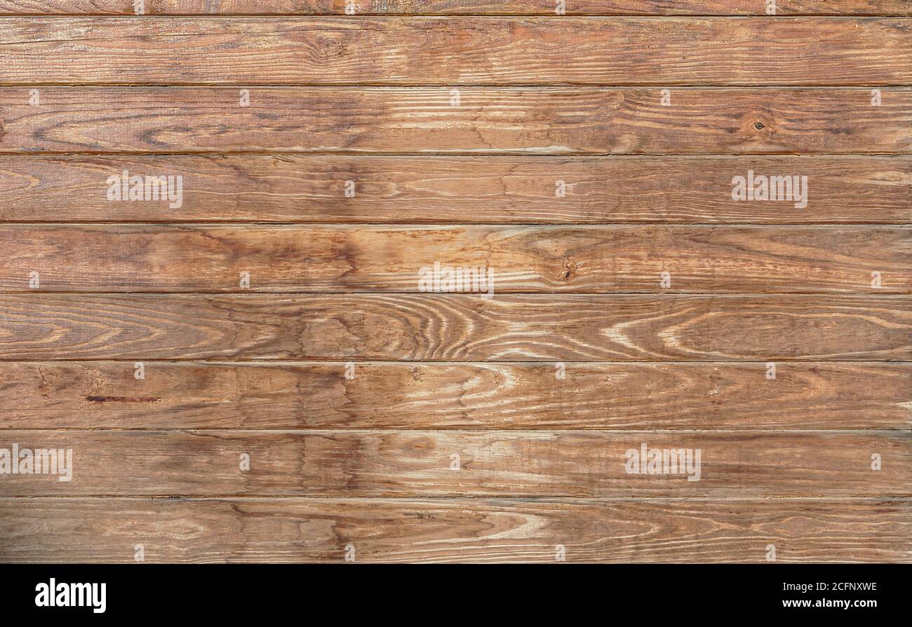 Brown wood texture empty template. Wall of old wooden plank boards