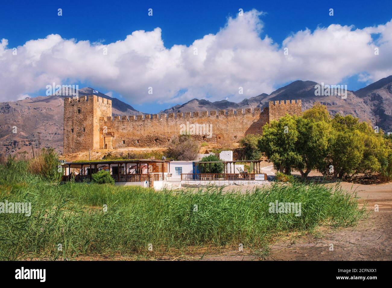 The ancient fortress Frangokastello on Crete island, Greece