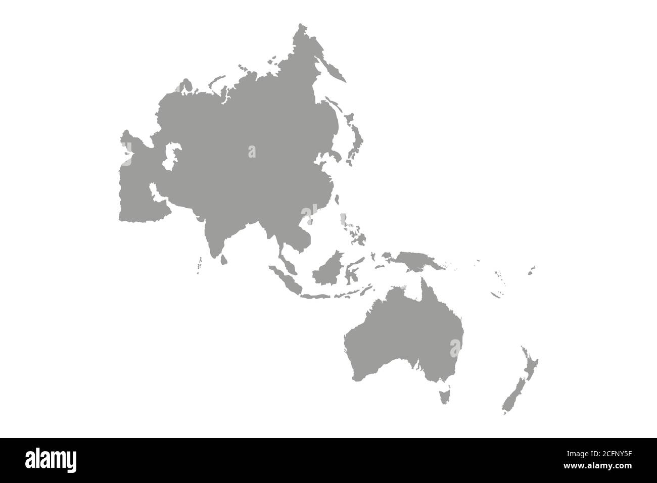 Map of Asia Pacific. Vector Stock Vector