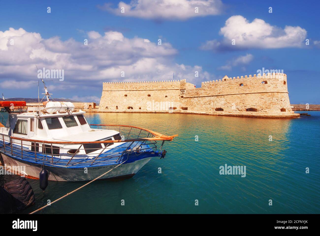 Koules fortress (The Venetian Castle of Heraklion) in Heraklion city, Crete island, Greece Stock Photo