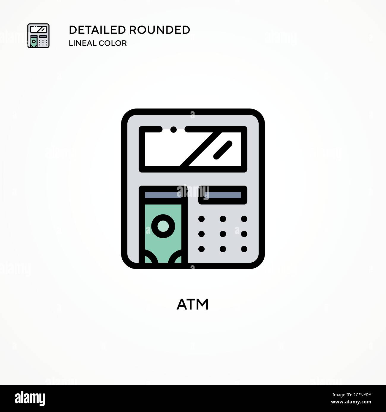 Atm vector icon. Modern vector illustration concepts. Easy to edit and ...