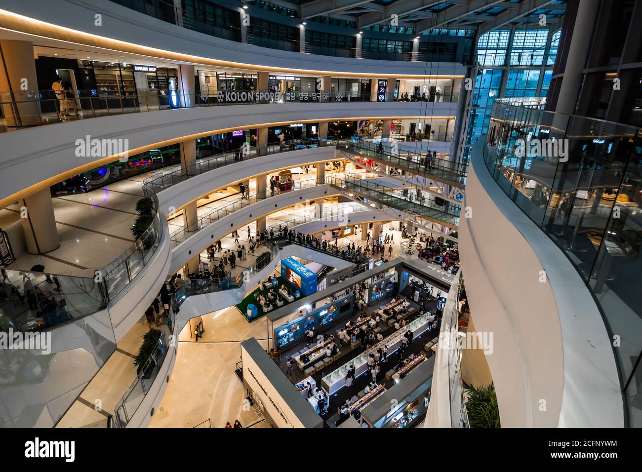 Interior of Time's Square Mall in the Yeongdeungpo District of Seoul, Korea. Stock Photo