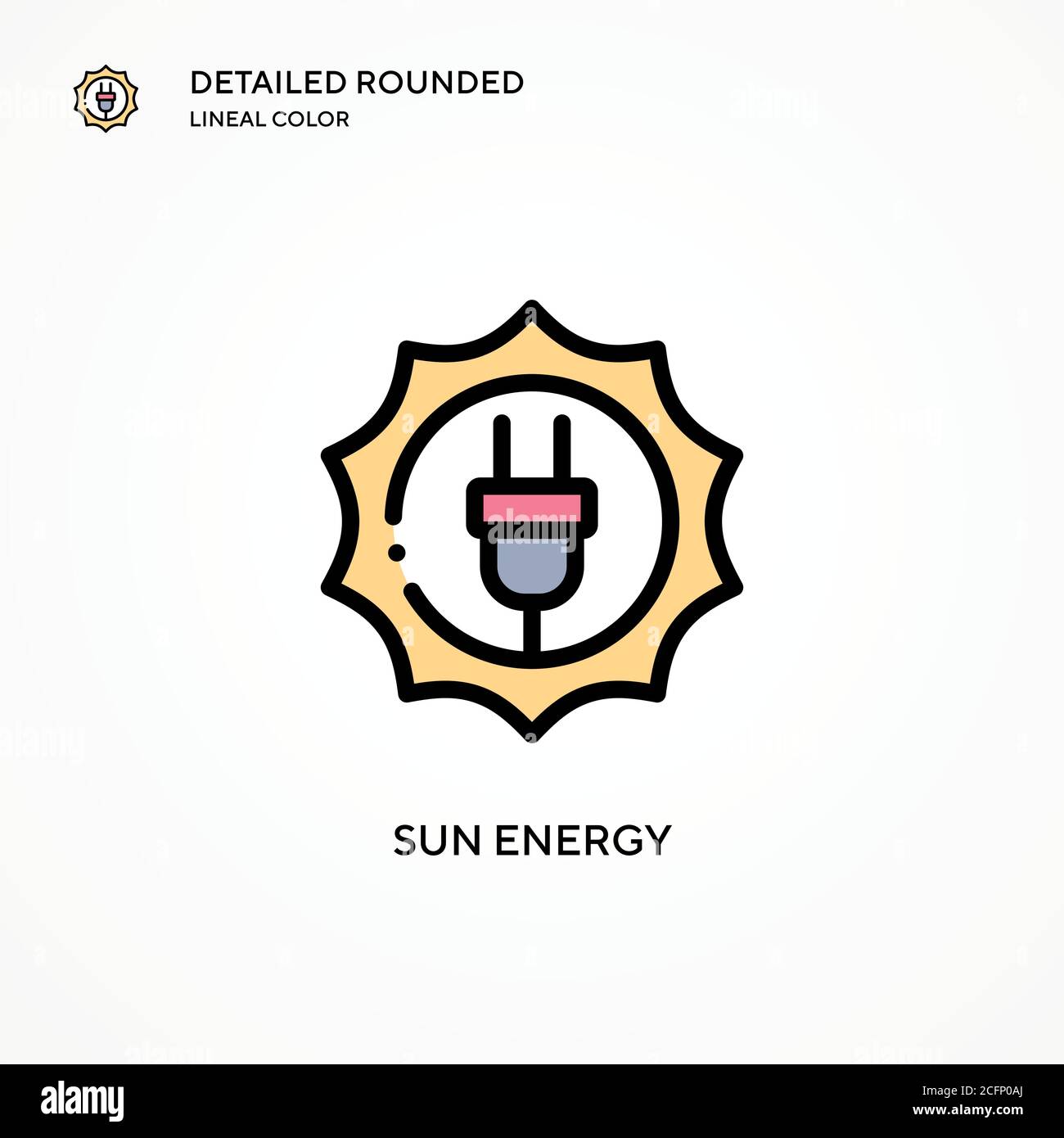 Sun energy vector icon. Modern vector illustration concepts. Easy to ...