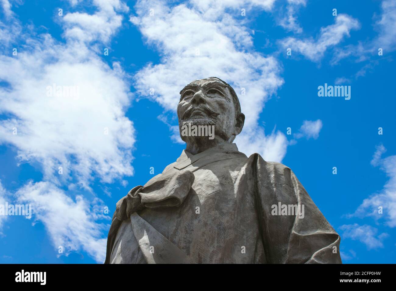 Statue of Kang Woo-kyu, an Korean independence fighter and martyr, at Seoul Station in South Korea. Stock Photo