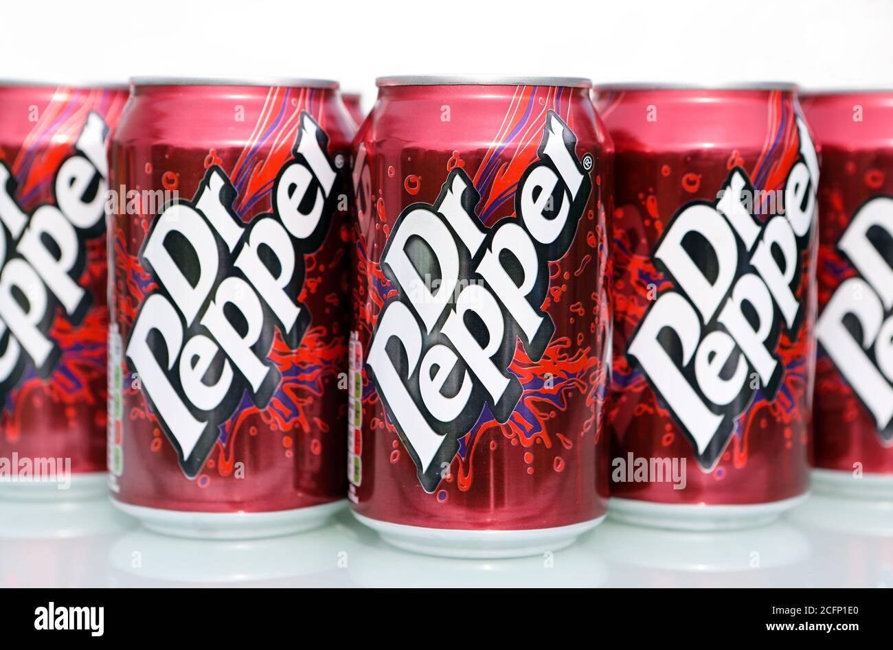 Cans of Dr Pepper Stock Photo