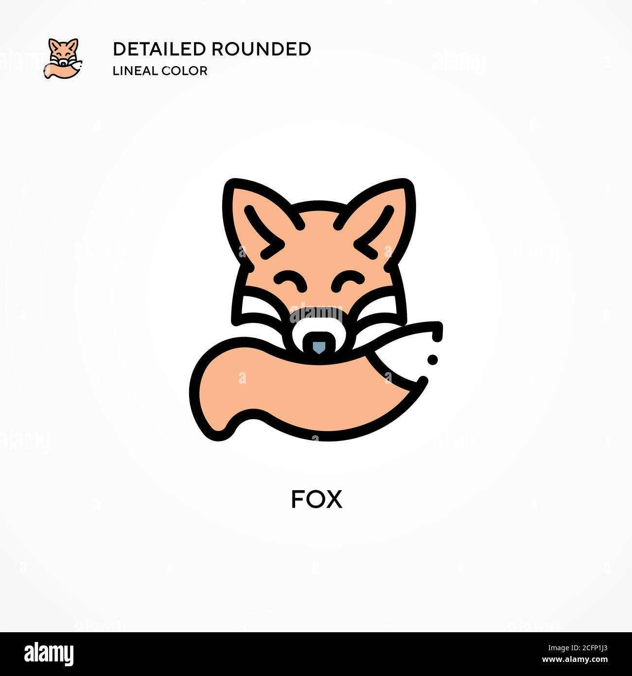 Fox vector icon. Modern vector illustration concepts. Easy to edit and ...