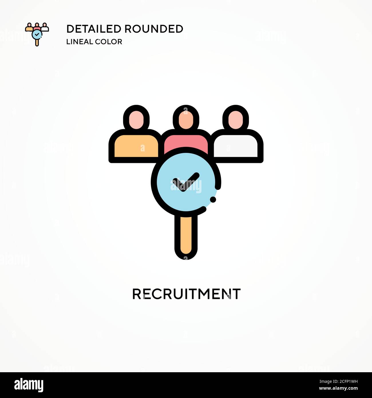 Recruitment vector icon. Modern vector illustration concepts. Easy to edit and customize. Stock Vector
