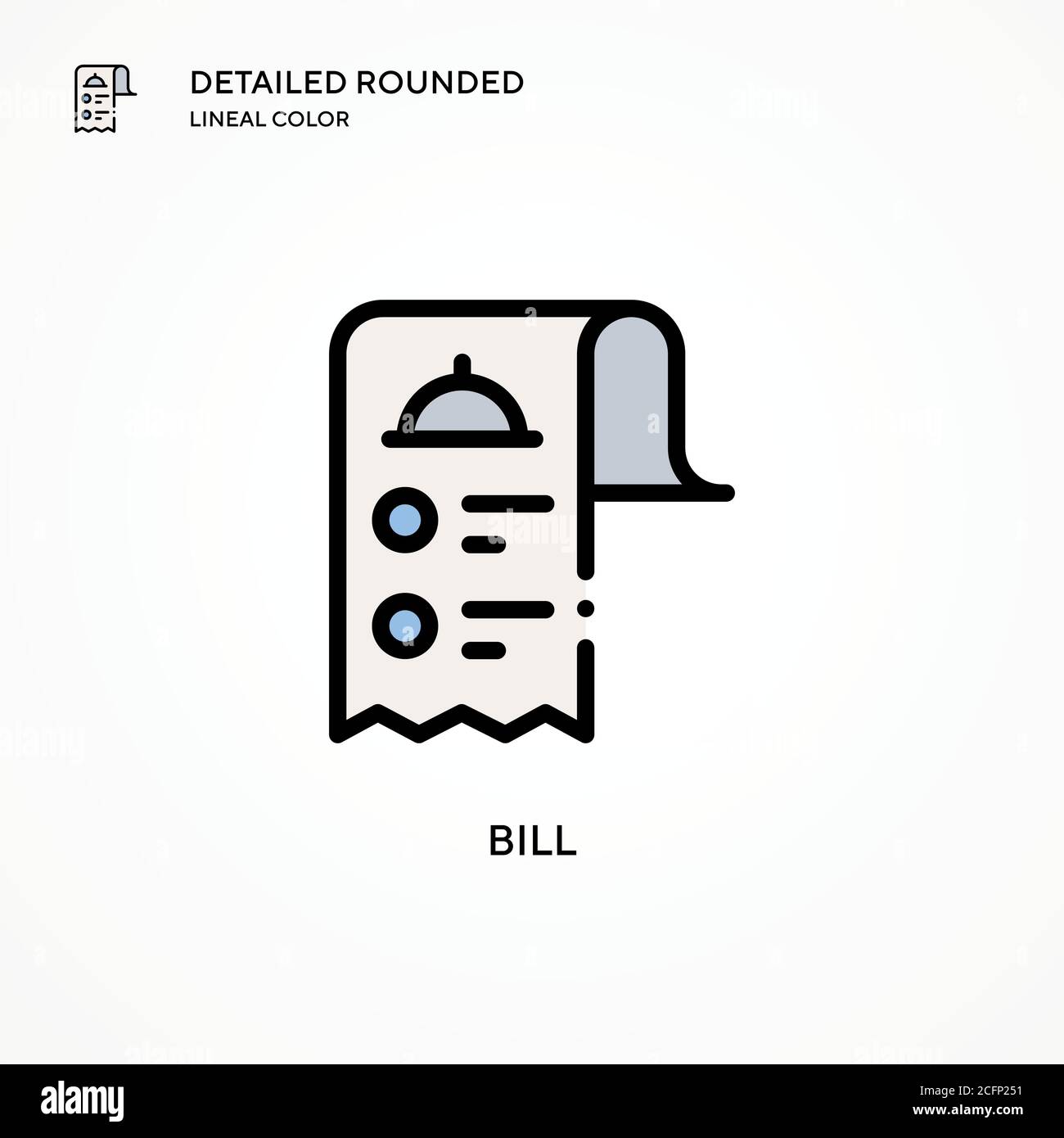 Bill vector icon. Modern vector illustration concepts. Easy to edit and ...