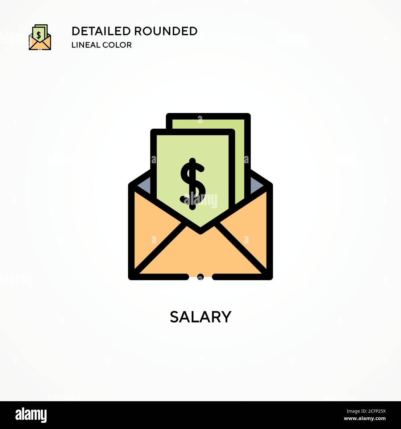 Salary vector icon. Modern vector illustration concepts. Easy to edit