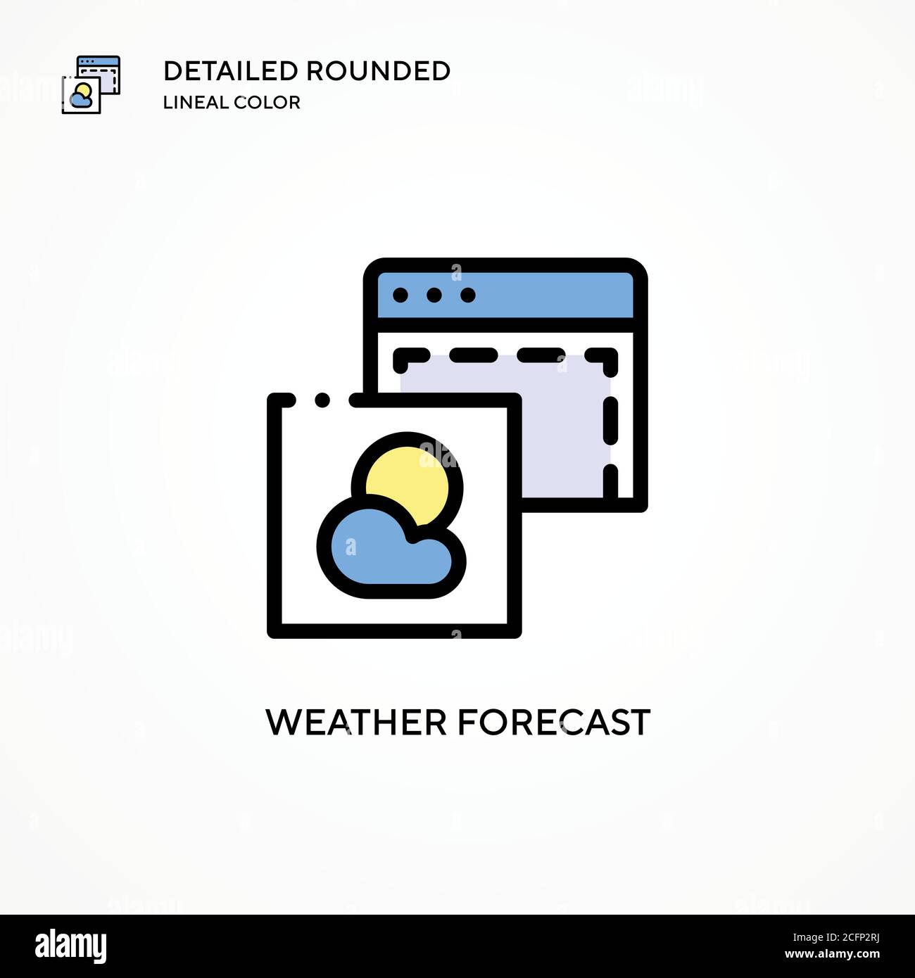 Weather forecast vector icon. Modern vector illustration concepts. Easy ...