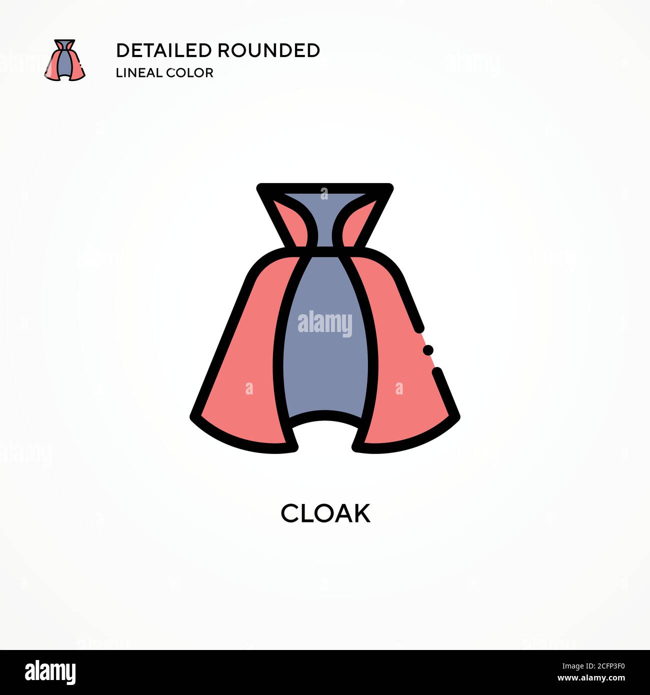 CLOAK vector icon. Modern vector illustration concepts. Easy to edit and customize. Stock Vector