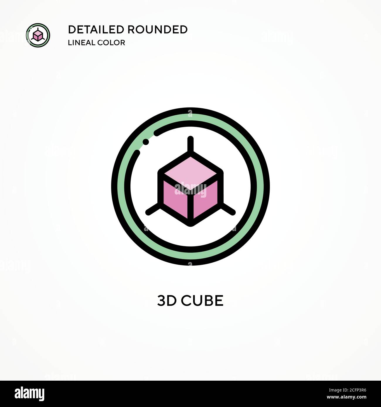3d cube vector icon. Modern vector illustration concepts. Easy to edit and customize. Stock Vector