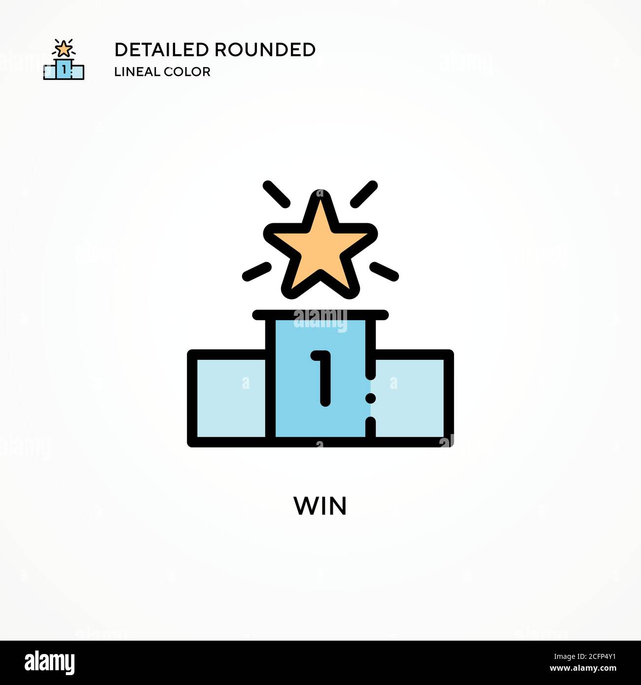 Win vector icon. Modern vector illustration concepts. Easy to edit and ...