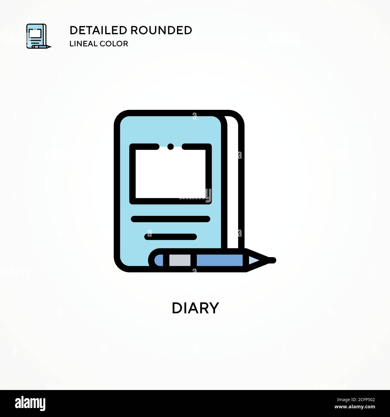 Diary vector icon. Modern vector illustration concepts. Easy to edit ...