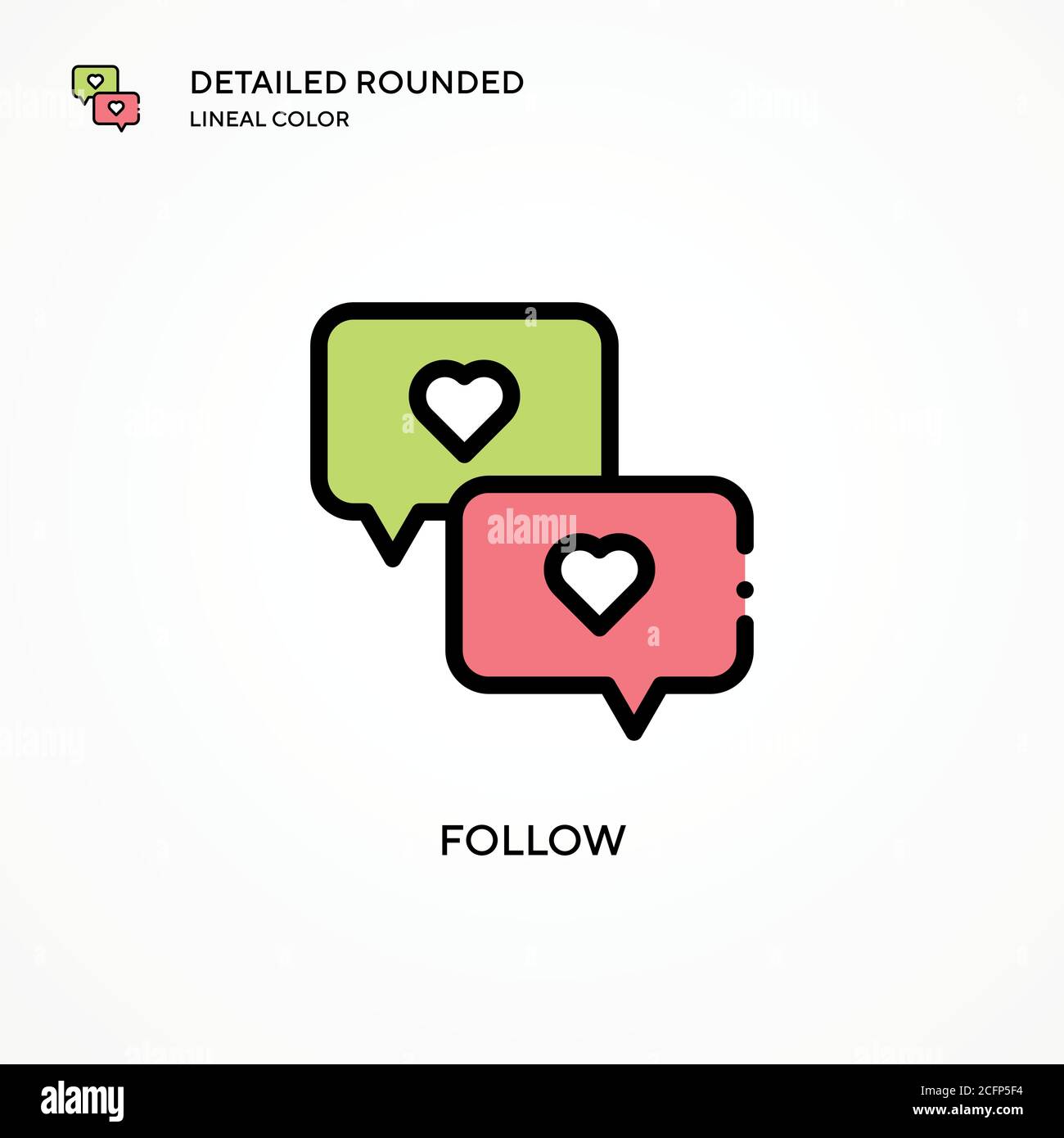Follow vector icon. Modern vector illustration concepts. Easy to edit ...