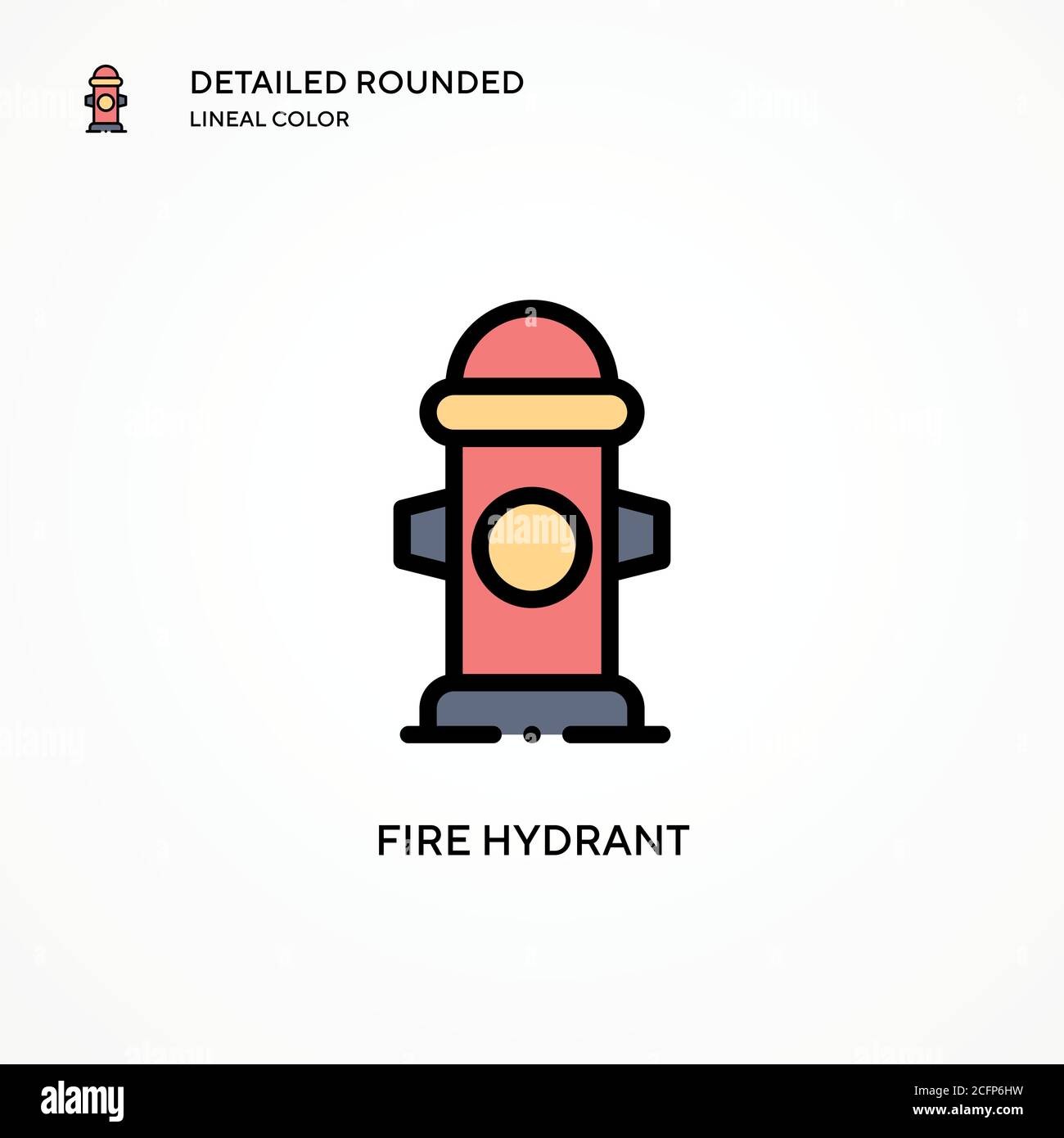Fire hydrant vector icon. Modern vector illustration concepts. Easy to