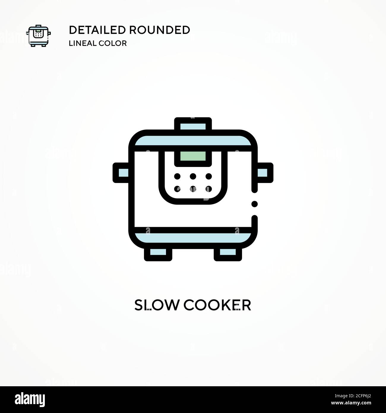 Slow Cooker Vector Thick Line Filled Colors Icon For Personal And  Commercial Use. 30528942 Vector Art at Vecteezy