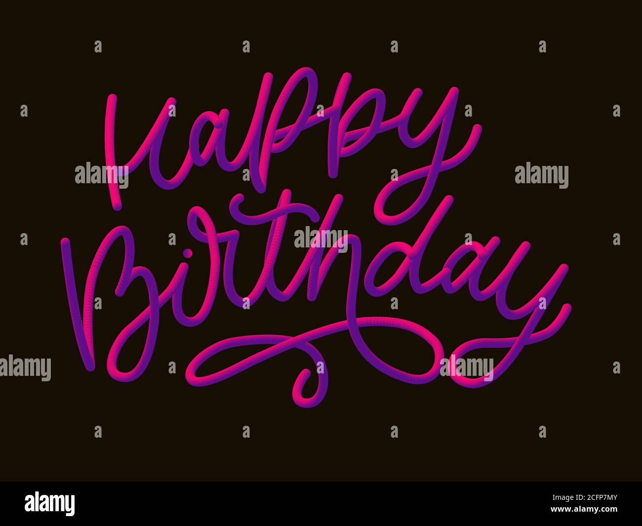 Stock vector illustration defocused Happy birthday font with letters